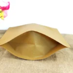 100PCS Stand-up Kraft Paper Foil Ziplock Storage Bag DIY Custom Logo Matcha Cocoa Powder Coffee Tea Spice Candy Beaf Pouches - Image 3