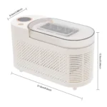 White, 120 W Portable Ice Maker, 12V Mini Countertop Ice Maker, Mini Ice Machine for Home Kitchens Bars RVs, Fast Ice-making - Image 3