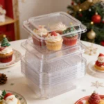 Christmas Bakery Boxes 25x19cm, 50 Pcs Thick Disposable Cake Boxes for Holiday Treats, Party Desserts