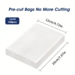 50/100pcs Textured Vacuum Food Packaging Bag, Commercial Evacuation Storage Compression Plastic Sealing Bag, Mesh Fresh Bag, Hou - Image 3