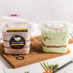 50Pcs 400ml Clear Plastic Dessert Cups with Lids Reusable Square Cupcake Containers Single Serve Sealed Mousse Cake Boxes - Image 5