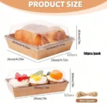 25/50pcs Ins minimalist sandwich packaging box pastry bread cake box Snow Meiniang Swiss roll packaging box - Image 2