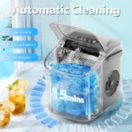 Portable Countertop Ice Maker, Self-Cleaning, 26Lbs/24H, 9 Cubes in 6 Mins for Kitchen Bar Party RV - Image 2