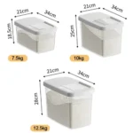 Creative Rice Bucket Tank Moisture-proof Insect-proof Sealed Rice Storage Box Cereal Grain Food Container Kitchen Accessories - Image 6