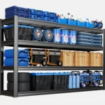 67" W Garage Shelving Heavy Duty, 4 Tier Garage Shelves, 68" H Adjustable Storage Shelving Unit, Commercial Metal, Customized
