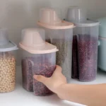 Household Kitchen Grain Storage Box, Food Storage Box, Dry Grain Sealed Can, Pet Grain Storage Box, Measuring Cup - Image 3