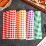100 sheets of 7-color wax paper for barbecue, picnic, party, fast food, oil resistant paper, sandwich packaging paper lining - Image 4