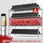 75.6" H Storage Shelves 2500LBS Garage Shelving Unit with Wheels Metal Shelving Heavy Duty Wire Shelves for Storage, Customized