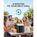 Compact Countertop Ice Maker 26 lbs per Day Fast Ice in 6 Minutes Self-Cleaning Stainless Steel Silver Ideal for Home Kitchen O - Image 2