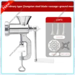 Multifunctional Meat Grinding Machine Cooking Tools Portable Sausage Noodles Grinder Hand Crank Accessories Kitchen Supplies
