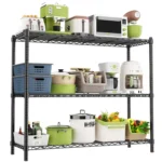 Storage Shelves, 48" L x 20" W x 47" H Heavy Duty Garage Wire Shelving Unit Loads 1200LBS, 3-Tier Adjustable Metal, Customized