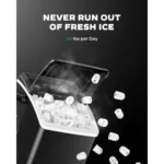 Compact Countertop Ice Maker 26 lbs per Day Fast Ice in 6 Minutes Self-Cleaning Stainless Steel Silver Ideal for Home Kitchen O - Image 4