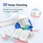 Smart Rotating Timing Electric Toothbrush, Rechargeable Rotary Toothbrush with 4 Heads, 5 Modes Setting Teeth Whitening Oral Car - Image 3