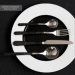 4pcs Stainless Steel Cutlery Set Black Electroplating Handle Knife Fork Spoon Luxury Dinnerware Home Flatware Dishware Safe - Image 3