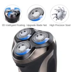 2025 New Beard Shavers for Men Electric Razor Cordless USB Rechargeable Triple Blades Shaver Electric Shaver Waterproof FK-373 - Image 5
