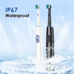 Smart Rotating Timing Electric Toothbrush, Rechargeable Rotary Toothbrush with 4 Heads, 5 Modes Setting Teeth Whitening Oral Car