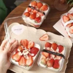 5/10/20/30PCS Transparent Cake Box Rectangle Dessert Cake Box Disposable Party Wedding Christmas Mousse Tiramisu Packaging - Image 6