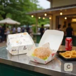 Pack of 50/100, Thickened Disposable Burger Box, Grease-Resistant Food Grade Take Out Boxes for Fast Food - Image 4
