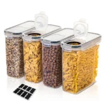 Cereal Containers Storage Set of 2/3/4 （2.5L 84oz）, Airtight Food Storage Containers for Kitchen & Pantry Organization, Cereal
