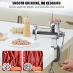 SucceBuy Manual Meat Grinder 304 Stainless Steel Hand Meat Grinder with Steel Table Clamp Meat Mincer Sausage Maker - Image 3