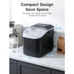 Countertop Ice Maker 26lbs/24H Portable Ice Maker with Handle 8 Ice Cubes Ready in 6 Mins Self-Cleaning Ice Makers Countertop f - Image 2