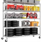 5 Tier 48" Wx24''Dx81''H Wire Shelving with Wheels 3000lbs NSF Certified Storage Shelves Heavy Duty Metal Shelf, Customized - Image 2