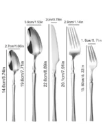 30/40/60pcs Silver Flatware Set Stainless Steel Tableware Knife Fork Coffee Spoon Dinnerware Dishwasher Safe Dinner Cutlery - Image 6