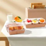 25/50pcs Ins minimalist sandwich packaging box pastry bread cake box Snow Meiniang Swiss roll packaging box - Image 5