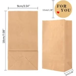 10pcs Kraft Paper Gift Wrap Bags, 4lbs Mini Lunch Bags No Handles, Stickers, Personalized Storage Bags Baby Shower, Birthday - Image 2