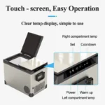 35L 45L 55L Dual Zones Compressor Cooling Mini Freezer 12V 24V Mini Fridge Car Refrigerator with Handle - Image 4