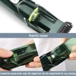 Hatteker Cordless Beard Trimmer Men Rechargeable Electric Shaver Built-in Vacuum Clipper for Mustache Sideburns IPX6 Washable - Image 6