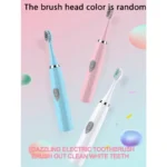 Electric Toothbrush Adult Automatic Couples Set, Suitable For Home Or Travel Use, Random Brush Head Colors - Image 6