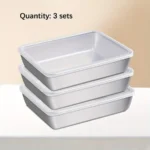 3-Piece Stainless Steel Food Storage Containers Set - Airtight BPA-Free Kitchen Organizers for Fridge/Pantry/Dry Goods - Image 5