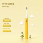 Cartoon Kids Electric Toothbrush, Rechargeable Sonic Children Tooth Brush with 4 Soft Brush Heads, 3 Modes IPX7 Waterproof 2 Min - Image 5