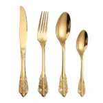 24pcs Stainless Steel Dinnerware Set Gold Cutlery Fork Royal Knives Kitchen Tea Spoon Western Dinner Tableware Flatware Gift - Image 6