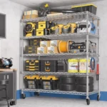 5 Tier 48" Wx24''Dx81''H Wire Shelving with Wheels 3000lbs NSF Certified Storage Shelves Heavy Duty Metal Shelf, Customized - Image 3