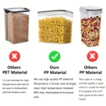 Cereal Containers Storage Set of 2/3/4 （2.5L 84oz）, Airtight Food Storage Containers for Kitchen & Pantry Organization, Cereal - Image 5