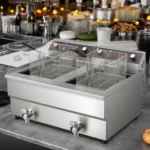 Desktop Fryer for Commercial Kitchen Industrial Electric Oil Tank New Double-Tank Chicken Deep Frying Equipment 220v for