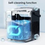 Countertop Portable Ice Maker Machine with Self-Cleaning 26Lbs/24H 9 Ice Cubes in 8 Mins Includes Ice Scoop and Basket Black fo - Image 4