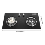 4.2KW+5.2KW Household Double Stove Hob Built in Gas Stove 2 Grade Dual-purpose Burner Natural Gas Tempered Glass Gasfornuis - Image 6