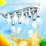 Portable Countertop Ice Maker, Self-Cleaning, 26Lbs/24H, 9 Cubes in 6 Mins for Kitchen Bar Party RV - Image 5