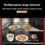 XL seafood steaming cabinet stew soup cabinet commercial stew machine two doors four layers gas steaming soup box electric - Image 4