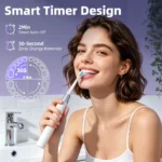 Electric Toothbrush Rotation 5 Modes Whitening Sensitive Gum Care Oral Deep Clean Tool IPX7 Waterproof Teeth Brush with 4 Heads - Image 2