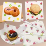 50Pcs Food-Grade Baking Wax Paper Strawberry Floral Pattern Non-Stick Squares for Cake Burger Chips Wrapping - Image 3