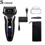 Surker Electric Shaver for Men Rechargeable Intelligent Reciprocating Type Razor Washable Digital LCD Display Shaving Machine - Image 2