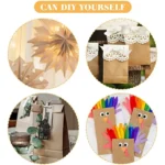 10pcs Kraft Paper Gift Wrap Bags, 4lbs Mini Lunch Bags No Handles, Stickers, Personalized Storage Bags Baby Shower, Birthday - Image 6