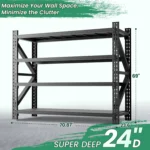 4-Tier Heavy Duty Garage Shelving,Industrial Shelving for Home & Business,Garage Storage Racks Heavy Duty Steel, Customized - Image 3