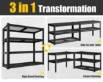 Heavy Duty Garage Shelving 2200 LBS 4 Tier Heavy Duty Storage Shelves Adjustable Industrial Metal Wire Shelf Unit, Customized - Image 5