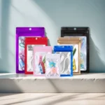 100Pcs Colored Aluminum Foil Self Sealing Bag Matte Window Zipper Digital Phone Case Jewelry Sample Food Bean Packaging Pouches