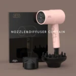 Hair Dryer with Diffuser, Ionic Blow Dryer for Women, Ceramic Coating, Cold Shot, 1600W Fast Drying, 110V (Babe Pink) - Image 4
